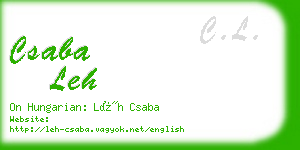 csaba leh business card